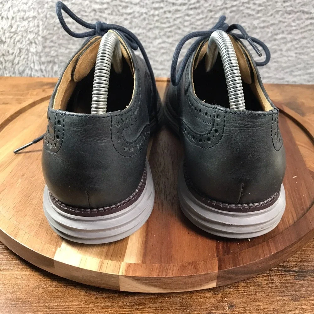 Cole Haan OriginalGrand Wingtip Oxford Mens 8.5M Dark Night Navy Leather Shoe
